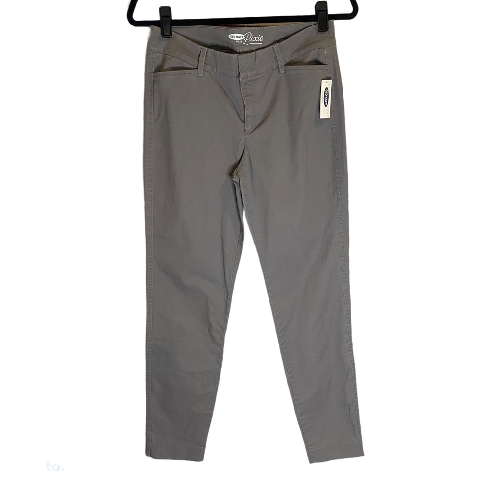 NWT Old Navy Gray Pixie Pants size 4 tall